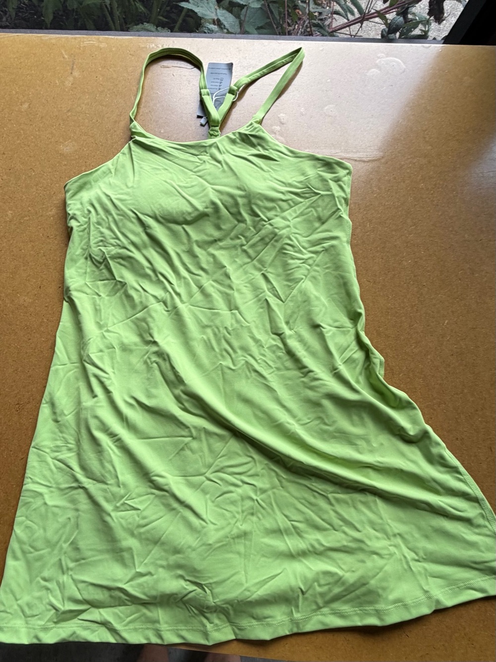 Women's NEW Vibrant Green Exercise Dress with Adjustable Straps Size XS #260370